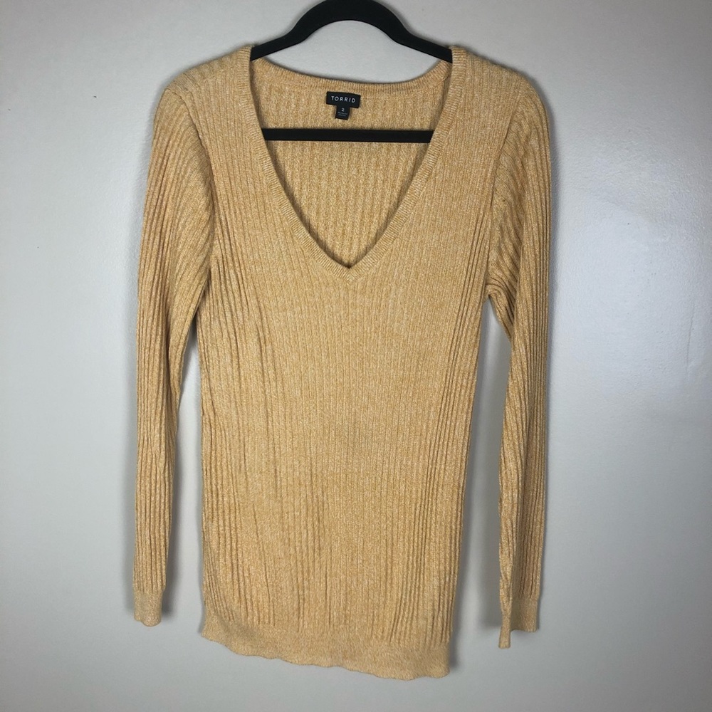 Torrid Yellow Gold Long Sleeve Sweater